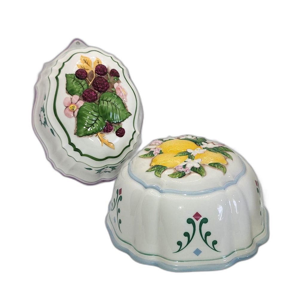 Vintage The Franklin Mint Le Cordon Bleu Collectible Porcelain Molds Set of 2